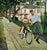 "Bike Riding Lesson" by George Hughes: A Heartwarming Depiction Perfect for Father's Day