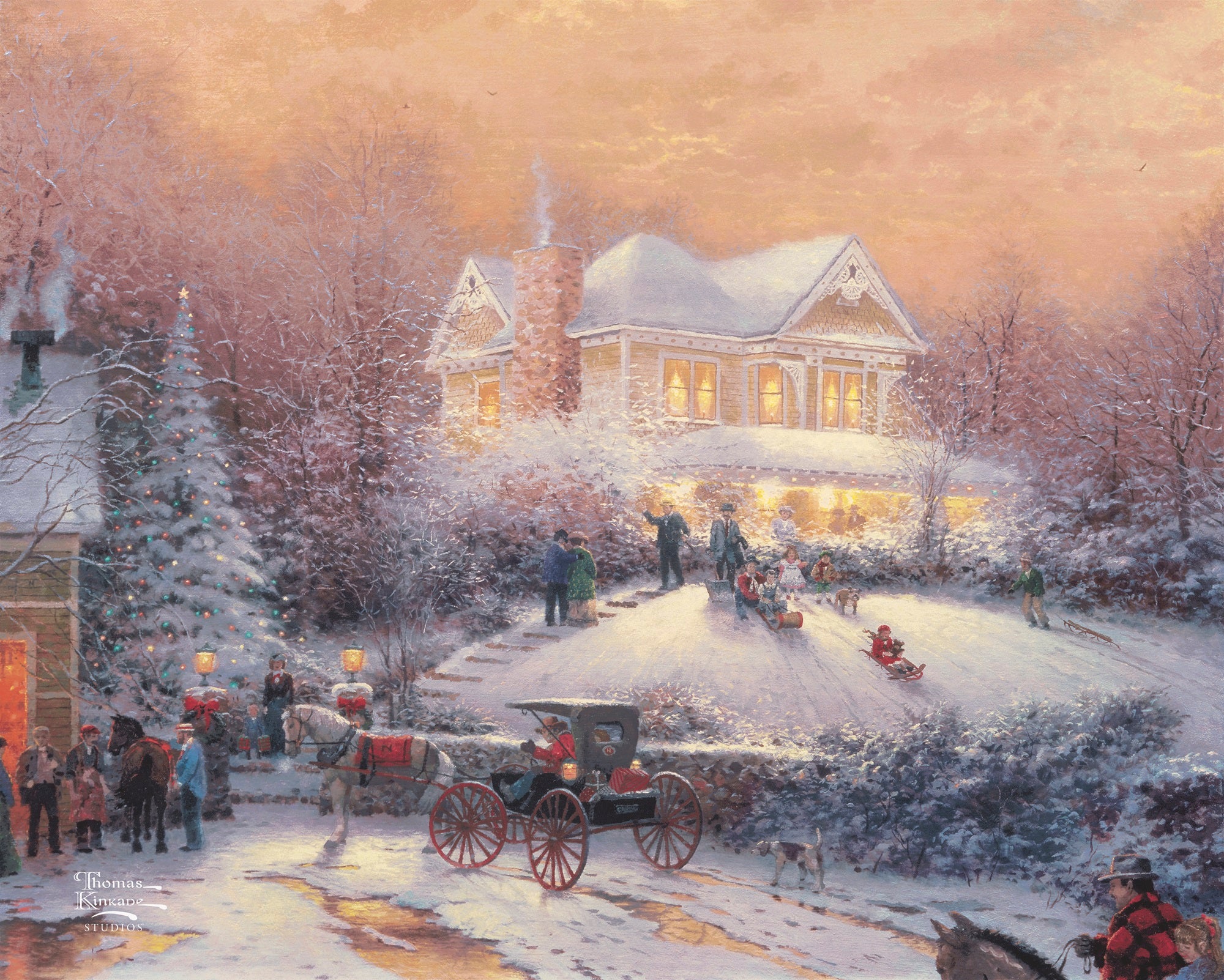 A Nostalgic Celebration VICTORIAN CHRISTMAS II by Thomas Kinkade