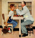 At the Optometrist. The Saturday Evening Post cover by Norman Rockwell © SEPS Licensed by Curtis Licensing