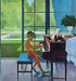 Poolside Piano Practice. The Saturday   Evening Post cover by George Hughes Â© SEPS Licensed by Curtis Licensing