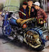 Tex's Motorcycle. The Saturday   Evening Post cover by Stevan Dohanos Â© SEPS Licensed by Curtis Licensing